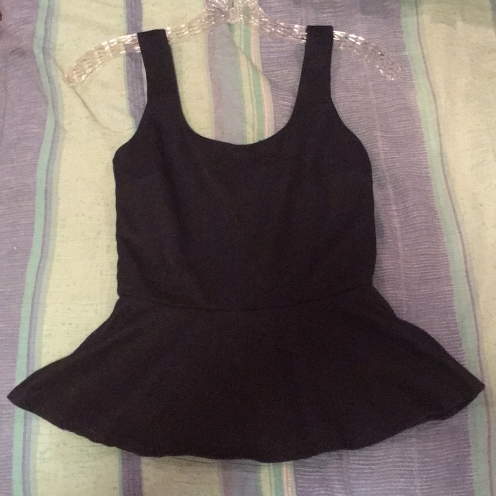 love...ady navy blue peplum top